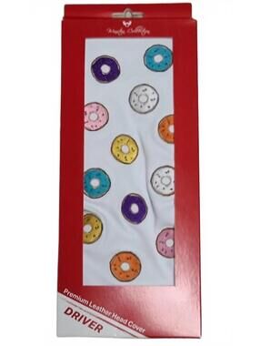 New Winston Collection Premium Driver Headcover Donut Pattern Leather Made USA